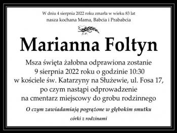 Marianna Foltyn (1939 - 2022)