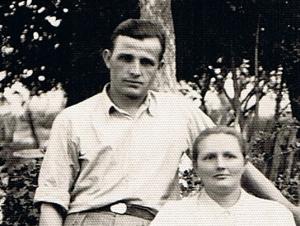 Z żoną Władysławą - lata 40-te