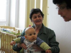 z wnukiem Piotrusiem, kwiecień 2009