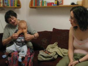 z wnukiem Piotrusiem i wnuczką Magdą, lipiec 2009