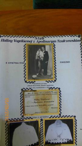 Slub Haliny Vogel i Apolinarego Szulczewskiego 6-04-1953r Gniezno