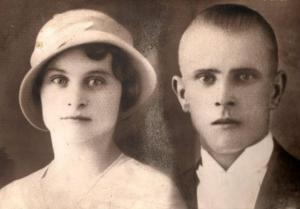 Michalina z mężem Józefem, 1933 r.