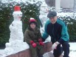 zabawy na sniegu Dudek z Dziadkiem