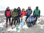 Na szczycie Aconcagua - 6.962 m (Zosia w środku)