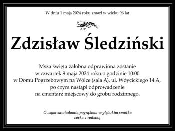 Zdzisław Śledziński (1927 - 2024)